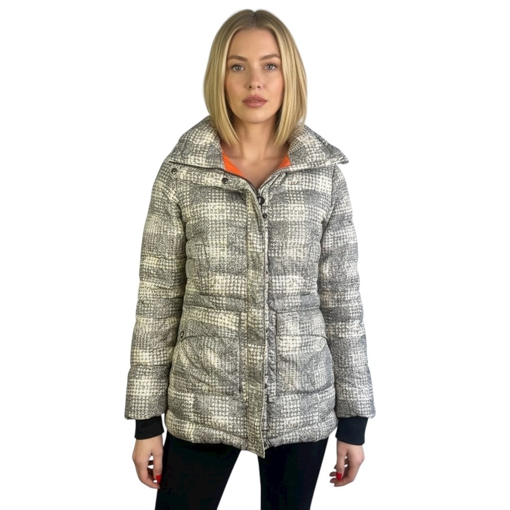 LOLE WINTER COAT WHITE GREY JACKET DUCK DOWN FILLED WOMAN SIZE XS